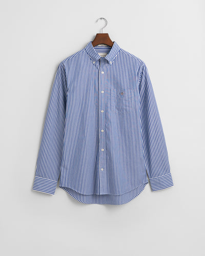 Gant Regular Classic Striped Poplin Shirt Blue