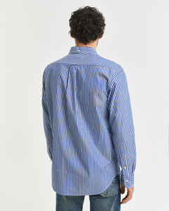 Gant Regular Classic Striped Poplin Shirt Blue
