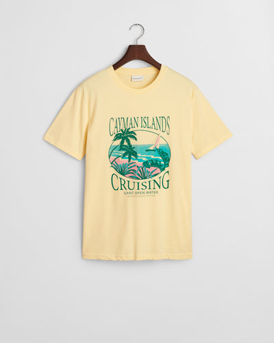 Gant Placed Graphic T-Shirt Yellow