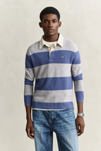 Load image into Gallery viewer, Gant Barstriped Lambswool Rugger Grey Melange