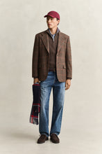 Load image into Gallery viewer, Gant Herringbone Texture Half Zip Jumper Brown Melange