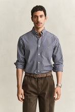 Load image into Gallery viewer, Gant Regular Poplin Stripe Shirt Classic Blue