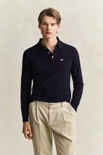 Load image into Gallery viewer, Gant Superfine Lambswool Knit Polo Marine