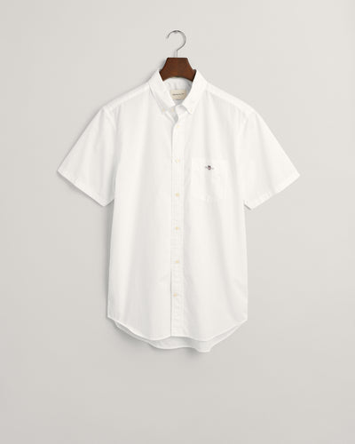 Gant Regular Shield Short Sleeve Shirt White