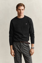 Load image into Gallery viewer, Gant Crew Neck Knit Jumper Black