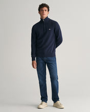 Load image into Gallery viewer, Gant Cotton Knit Half Zip Sweater Navy