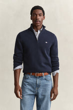 Load image into Gallery viewer, Gant Cotton Knit Half Zip Sweater Navy