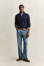 Load image into Gallery viewer, Gant Cotton Knit Half Zip Sweater Navy