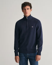 Load image into Gallery viewer, Gant Cotton Knit Half Zip Sweater Navy