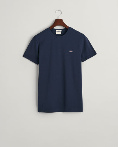 Gant Slim Pique T-Shirt Navy