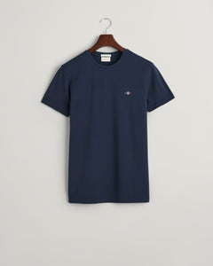 Gant Slim Pique T-Shirt Navy