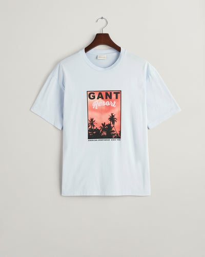 Gant Graphic T-Shirt Light Blue