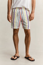 Load image into Gallery viewer, Gant Striped Linen Short Multicolour