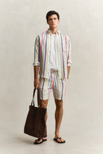 Load image into Gallery viewer, Gant Striped Linen Short Multicolour