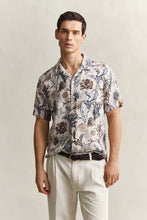 Load image into Gallery viewer, Gant All Over Print Linen Shirt Oat Beige
