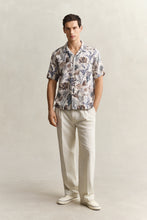 Load image into Gallery viewer, Gant All Over Print Linen Shirt Oat Beige