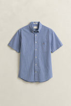 Load image into Gallery viewer, Gant Classic Poplin Gingham Short Sleeve Shirt Blue