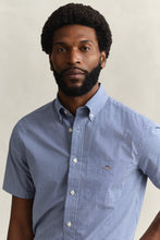 Load image into Gallery viewer, Gant Classic Poplin Gingham Short Sleeve Shirt Blue