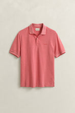 Load image into Gallery viewer, Gant Two Tone Pique Polo Top Rose Red