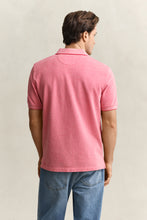 Load image into Gallery viewer, Gant Two Tone Pique Polo Top Rose Red