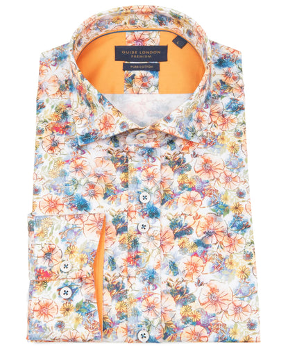 Guide London Bloom Print Shirt White Mix