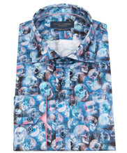 Load image into Gallery viewer, Guide London Skull Print Shirt Blue