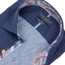 Load image into Gallery viewer, Guide London Multi Colour Button Shirt Navy