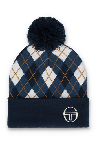 Sergio Tacchini Hamilton Jaquard Argyle Beanie Navy