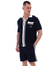 Load image into Gallery viewer, Sergio Tacchini Fratelli Crochet Shirt Maritime Blue