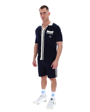 Load image into Gallery viewer, Sergio Tacchini Fratelli Crochet Shirt Maritime Blue