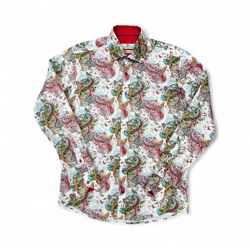 Claudio Lugli Paisley Bird and Butterfly Shirt