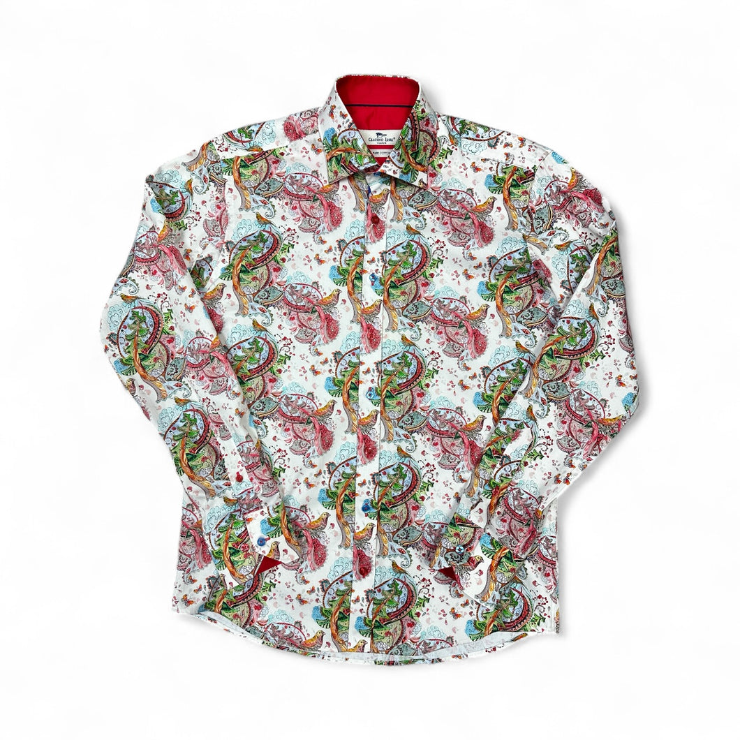 Claudio Lugli Paisley Bird and Butterfly Shirt