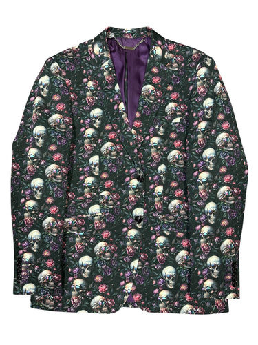 Claudio Lugli Sunglasses Skull Print Jacket Purple