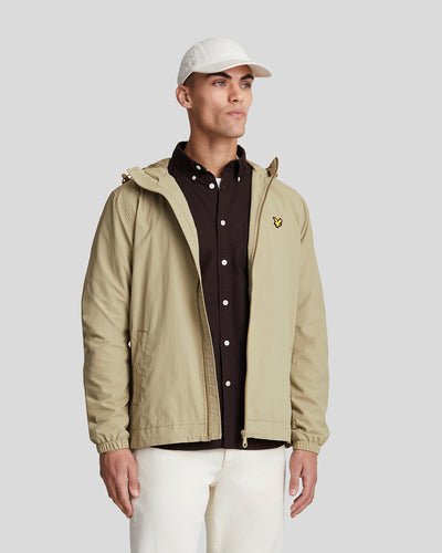 Lyle and Scott Zip Through Hooded Jacket Sage