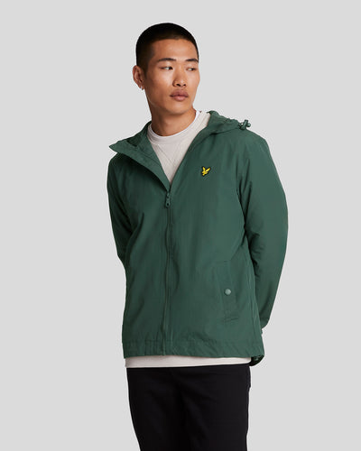 Lyle and Scott Zip Through Hooded Jacket Argyle Teal