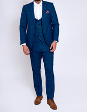 Load image into Gallery viewer, Marc Darcy Jerry Blue Check 3 Piece Suit