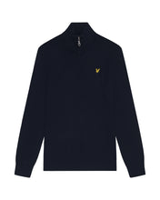 Load image into Gallery viewer, Lyle and Scott Cotton Merino Quarter Top Zip Navy