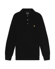 Load image into Gallery viewer, Lyle and Scott Cotton Merino Knitted Polo Black