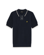 Load image into Gallery viewer, Lyle and Scott Tipped Knitted Polo Navy