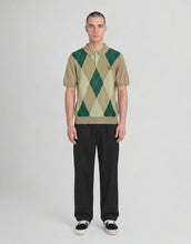 Load image into Gallery viewer, Lyle and Scott Archive Argyle Knit Polo Camel