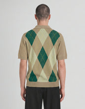 Load image into Gallery viewer, Lyle and Scott Archive Argyle Knit Polo Camel