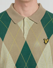 Load image into Gallery viewer, Lyle and Scott Archive Argyle Knit Polo Camel