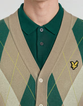 Load image into Gallery viewer, Lyle and Scott Archive Argyle Cardigan Camel