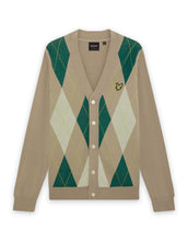 Load image into Gallery viewer, Lyle and Scott Archive Argyle Cardigan Camel