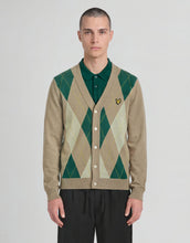 Load image into Gallery viewer, Lyle and Scott Archive Argyle Cardigan Camel