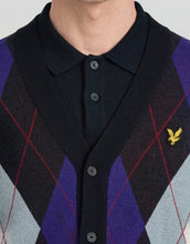 Load image into Gallery viewer, Lyle and Scott Archive Argyle Cardigan Navy