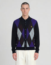 Load image into Gallery viewer, Lyle and Scott Archive Argyle Cardigan Navy