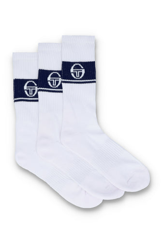 Sergio Tacchini Koos 3 Pack Performance Socks White