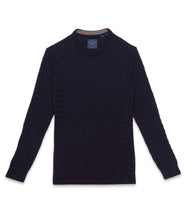 Load image into Gallery viewer, Guide London Basket Weave Textured Jumper Navy