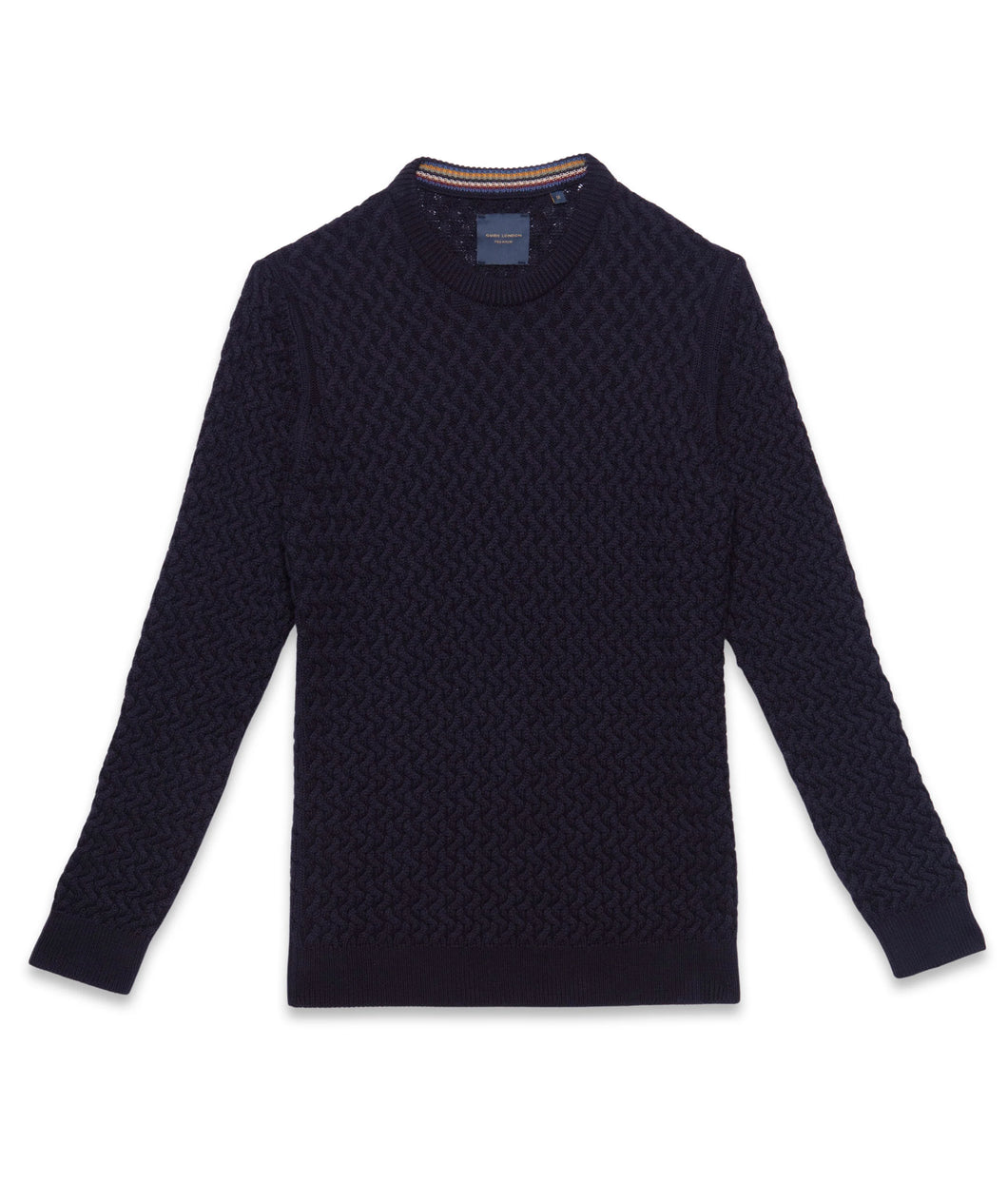 Guide London Basket Weave Textured Jumper Navy